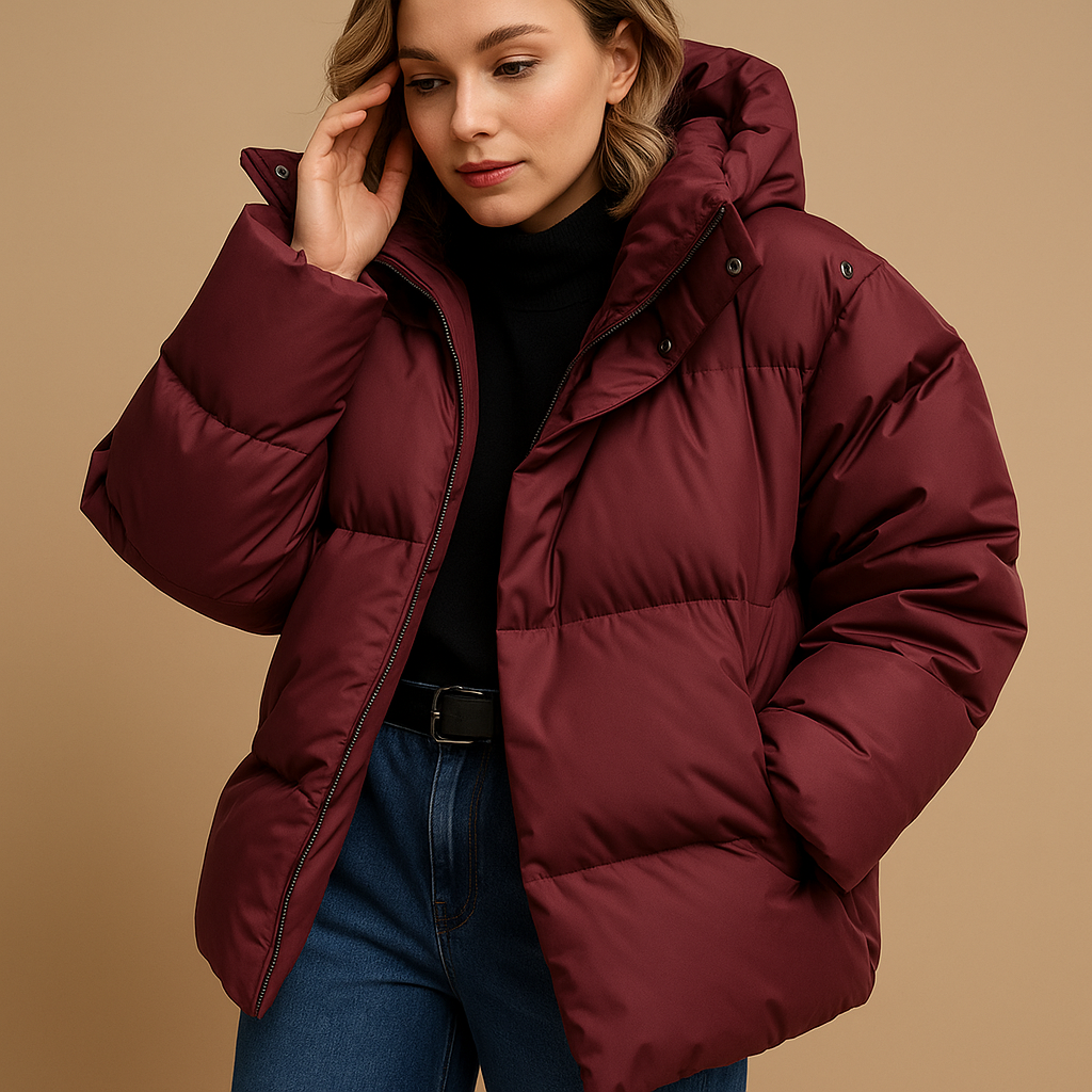 Gepolsterte Winterjacke für Frauen | Leicht & Mit Kapuze
