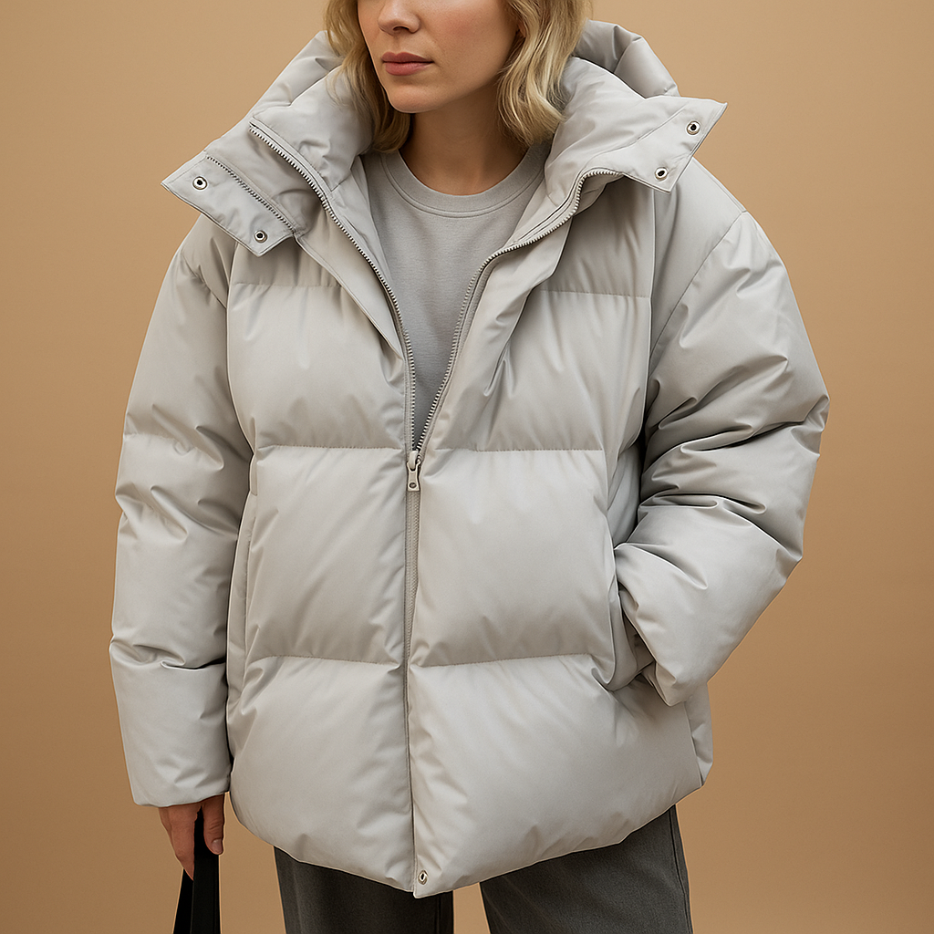Gepolsterte Winterjacke für Frauen | Leicht & Mit Kapuze