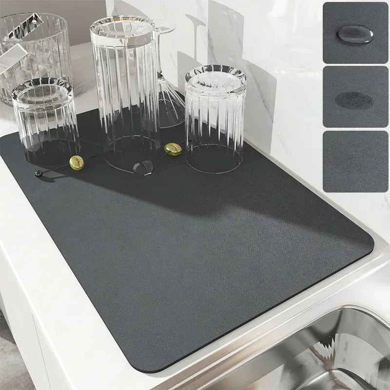 Abtropfmatte für Spüle | Kaffeemaschinenmatte | Rutschfeste Küchenmatte | CleanSurface