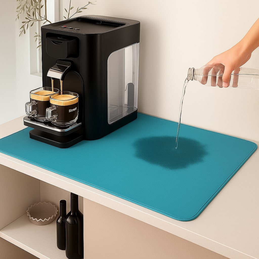 Abtropfmatte für Spüle | Kaffeemaschinenmatte | Rutschfeste Küchenmatte | CleanSurface