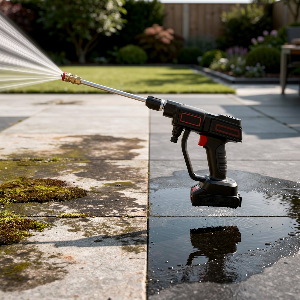 Akkubetriebener Hochdruckreiniger | Flächenreiniger | Kabellos & Tragbar | Jetlume