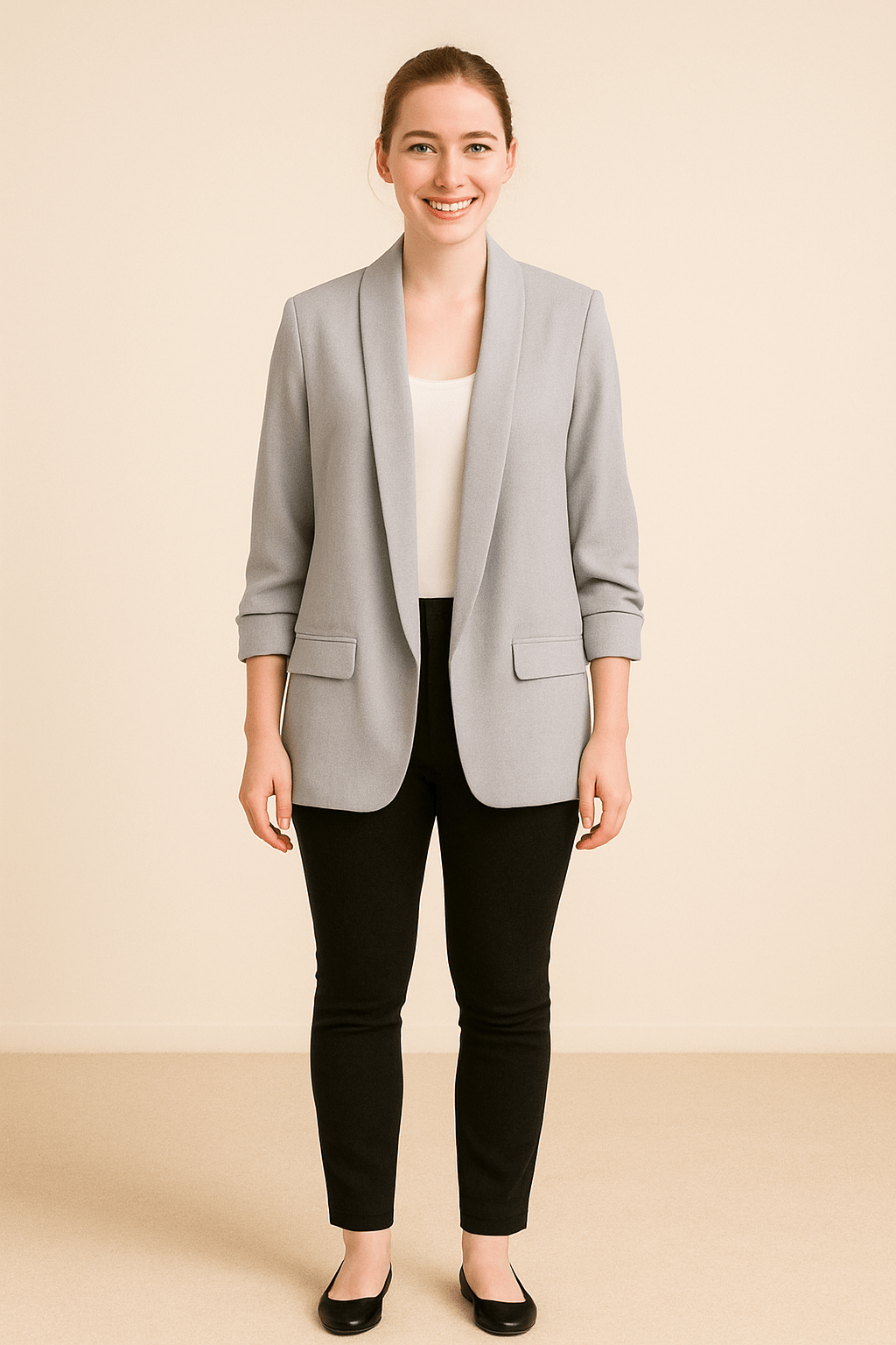 Leichter Blazer für Damen – Mit aufgerollten Ärmeln