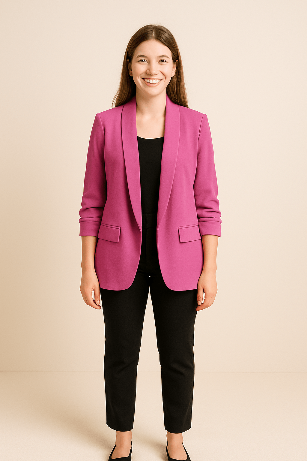Leichter Blazer für Damen – Mit aufgerollten Ärmeln