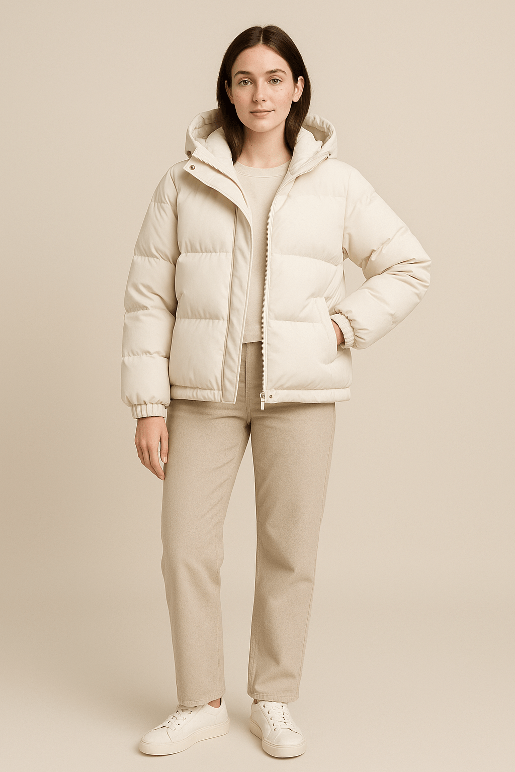 Damen Steppjacke im Oversized-Stil – Wasserabweisend & Winddicht