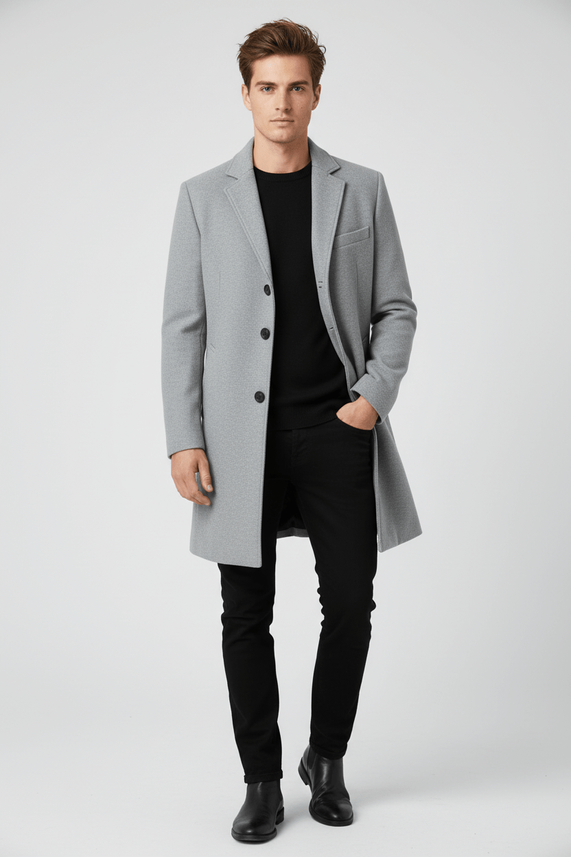 Herren Klassischer Winter-Trenchcoat | Raffinierter Stil und tägliche Wärme