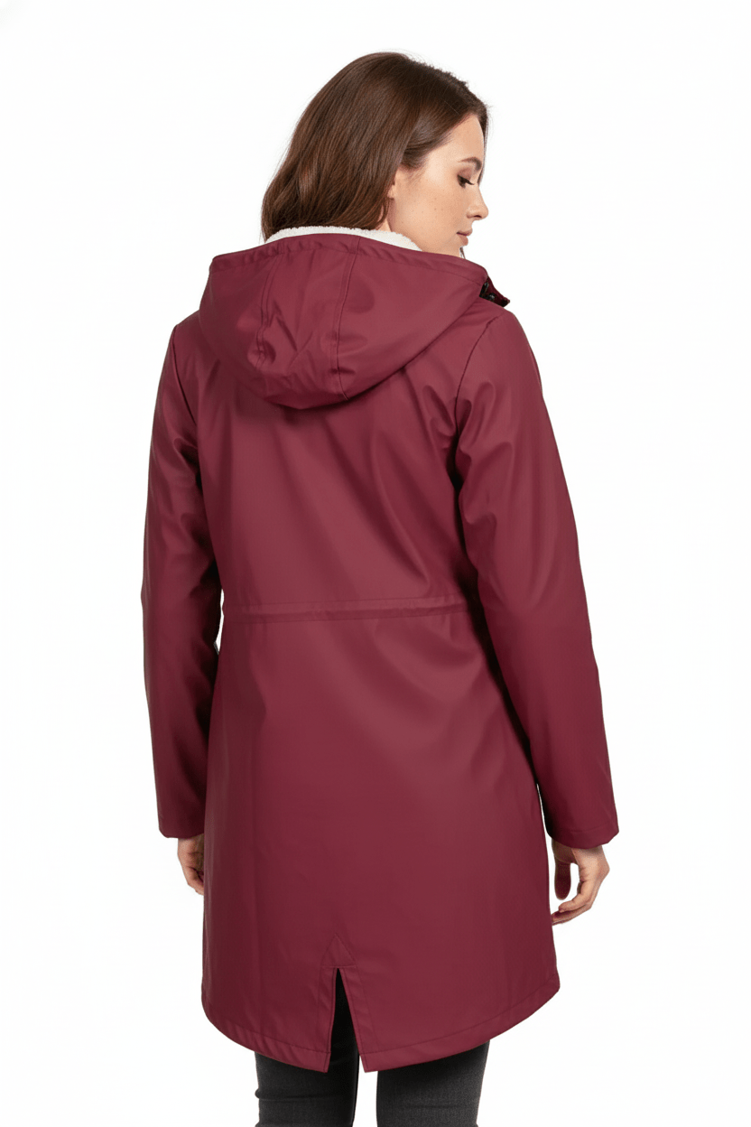Damen Kapuzen-Trenchcoat | Wasserabweisender, mittellanger Mantel mit taillierter Passform