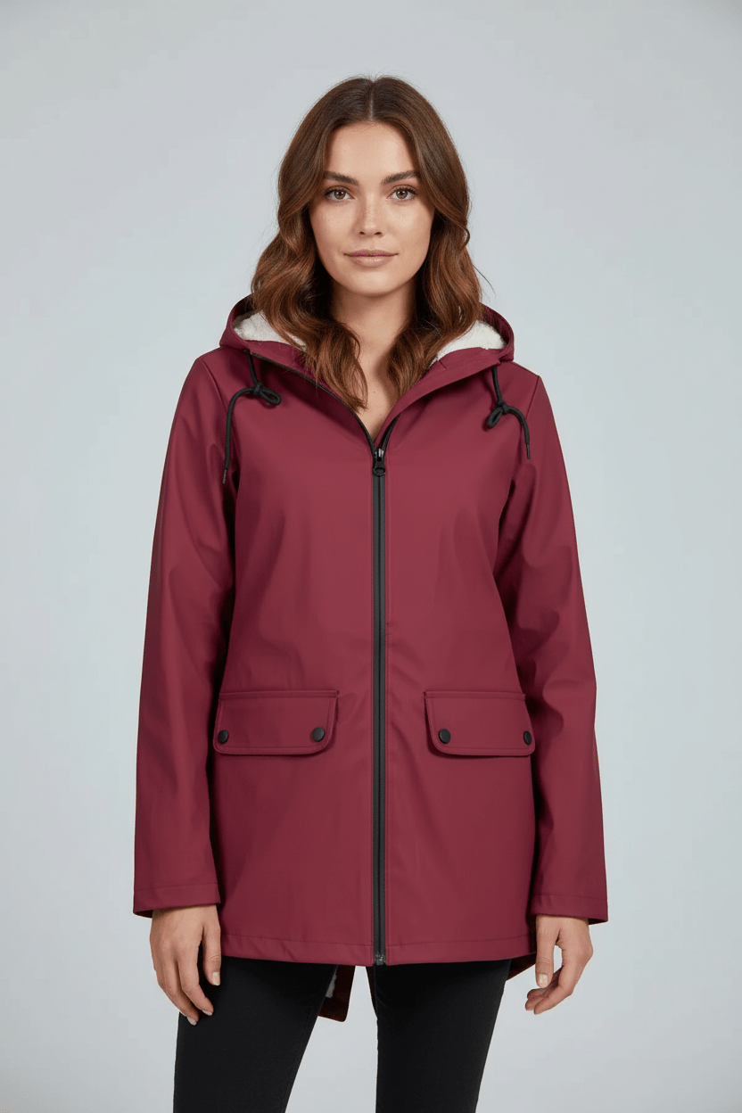 Damen Kapuzen-Trenchcoat | Wasserabweisender, mittellanger Mantel mit taillierter Passform