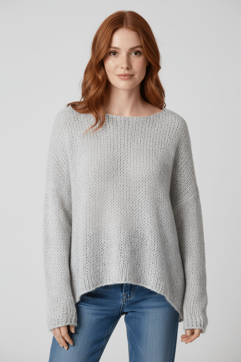 Oversized Strickpullover für Damen mit Off-Shoulder-Design