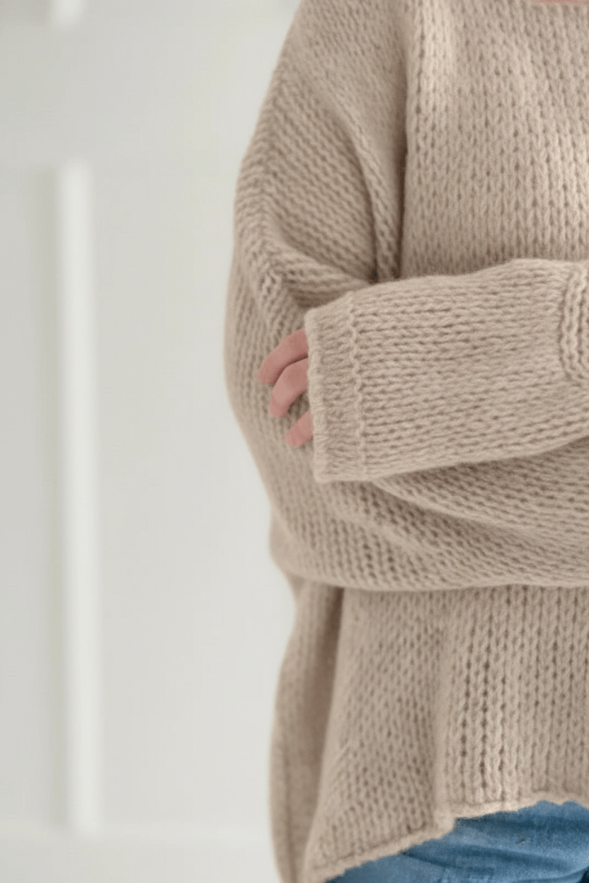 Oversized Strickpullover für Damen mit Off-Shoulder-Design