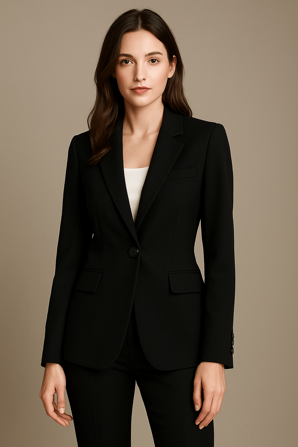 Damen Tailored Blazer – Einreihiges elegantes Bürojackett