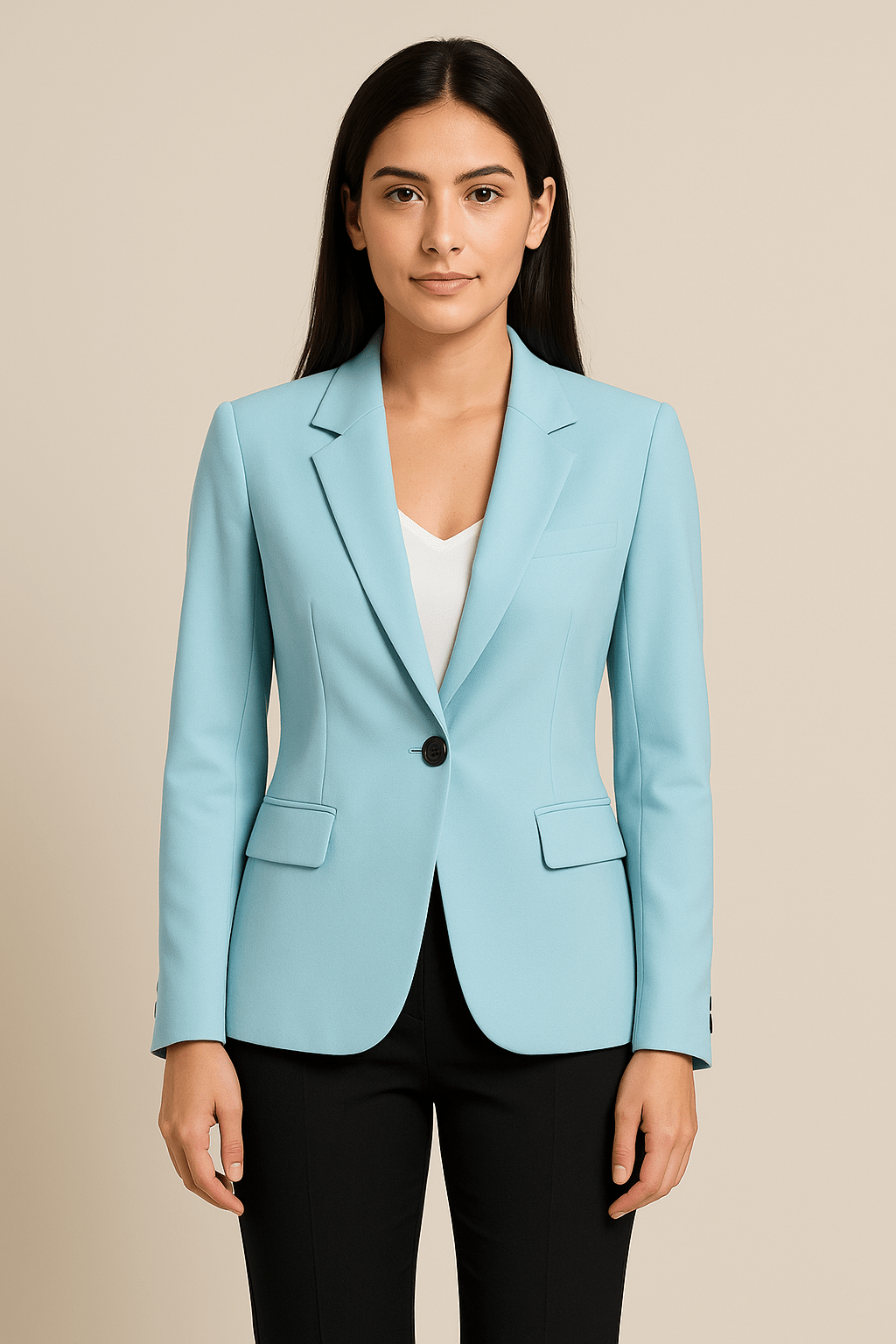 Damen Tailored Blazer – Einreihiges elegantes Bürojackett