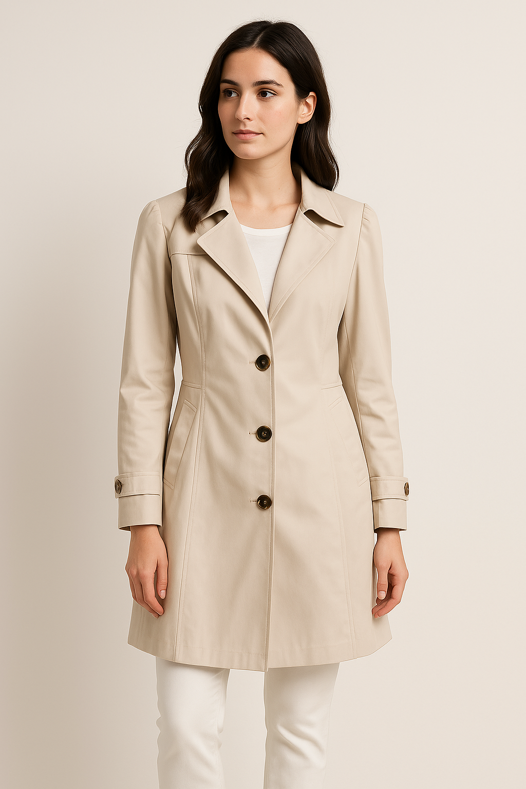 Damen-Trenchcoat mit Reverskragen
