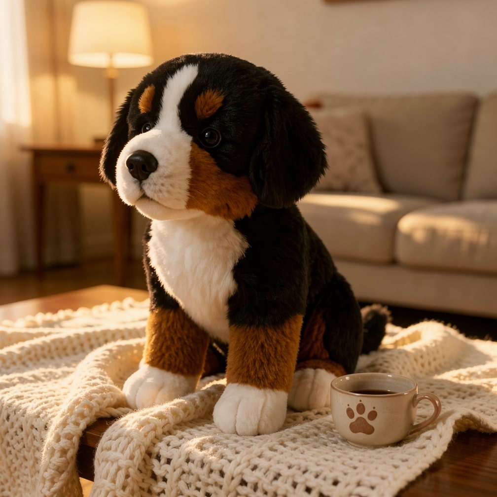 Bernese Mountain Dog Plush Toy | Realistic Dog Stuffed Animal | SoftBernie