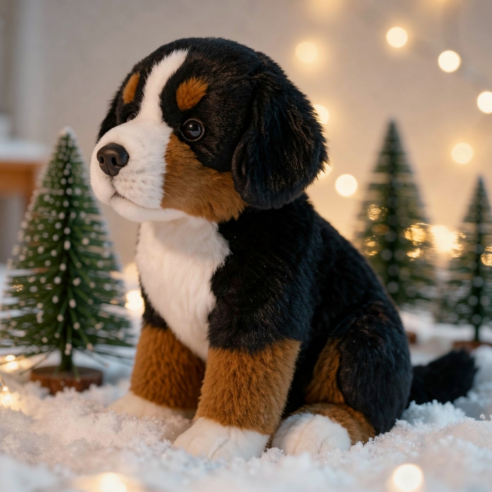 Bernese Mountain Dog Plush Toy | Realistic Dog Stuffed Animal | SoftBernie