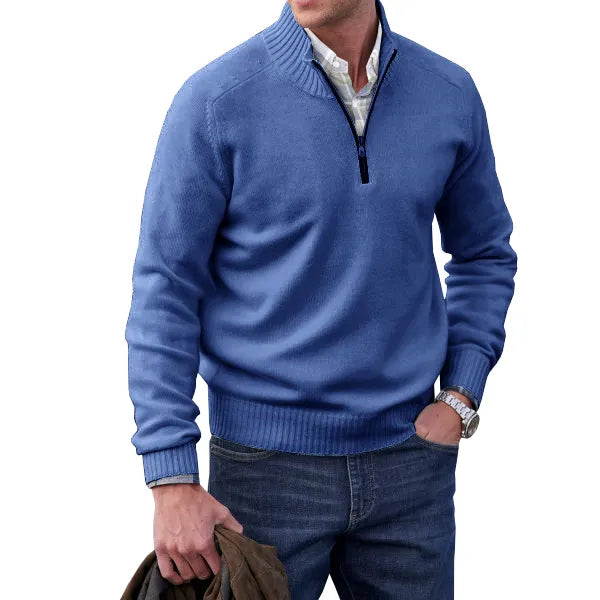 Herren Halb-Zip Strickpullover | Weiches Gefühl und moderner Alltagsstil