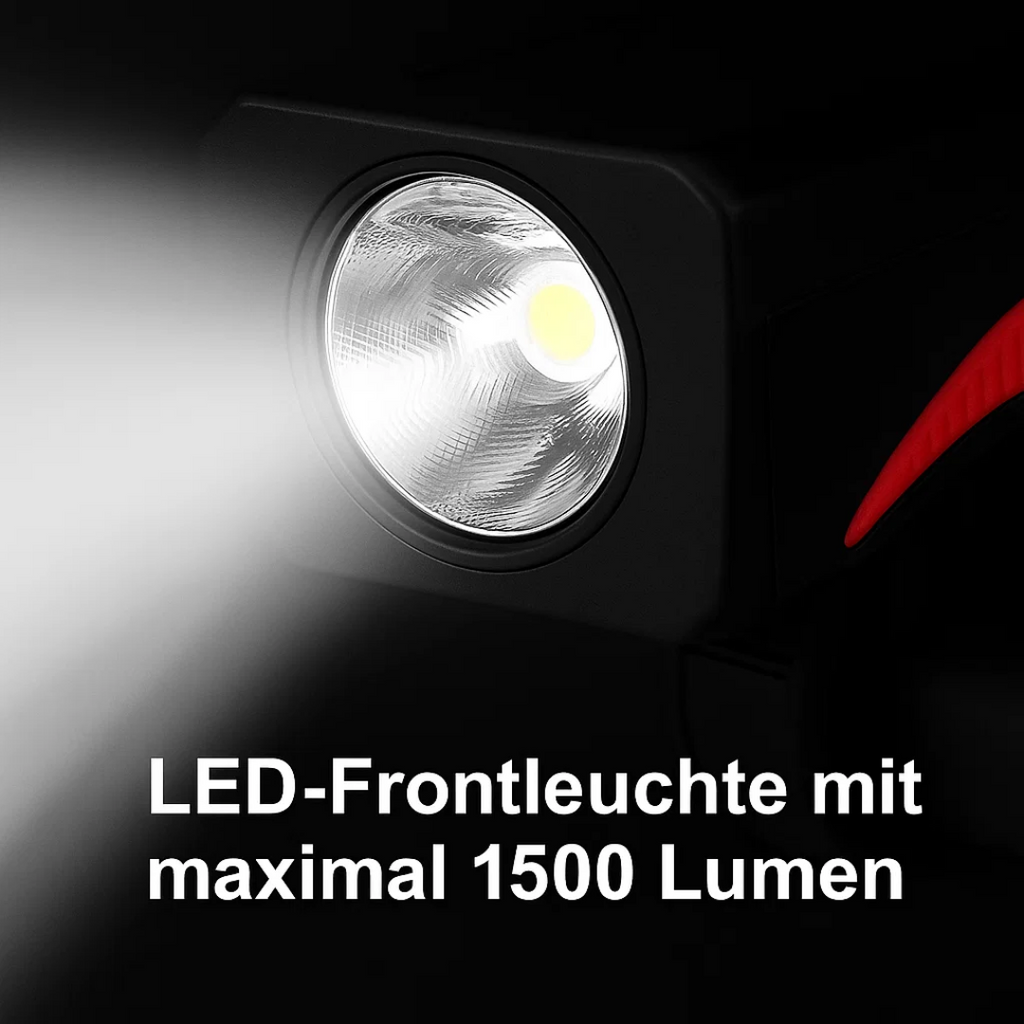 4-in-1 Fahrradlicht mit Powerbank und 1500 Lumen LED