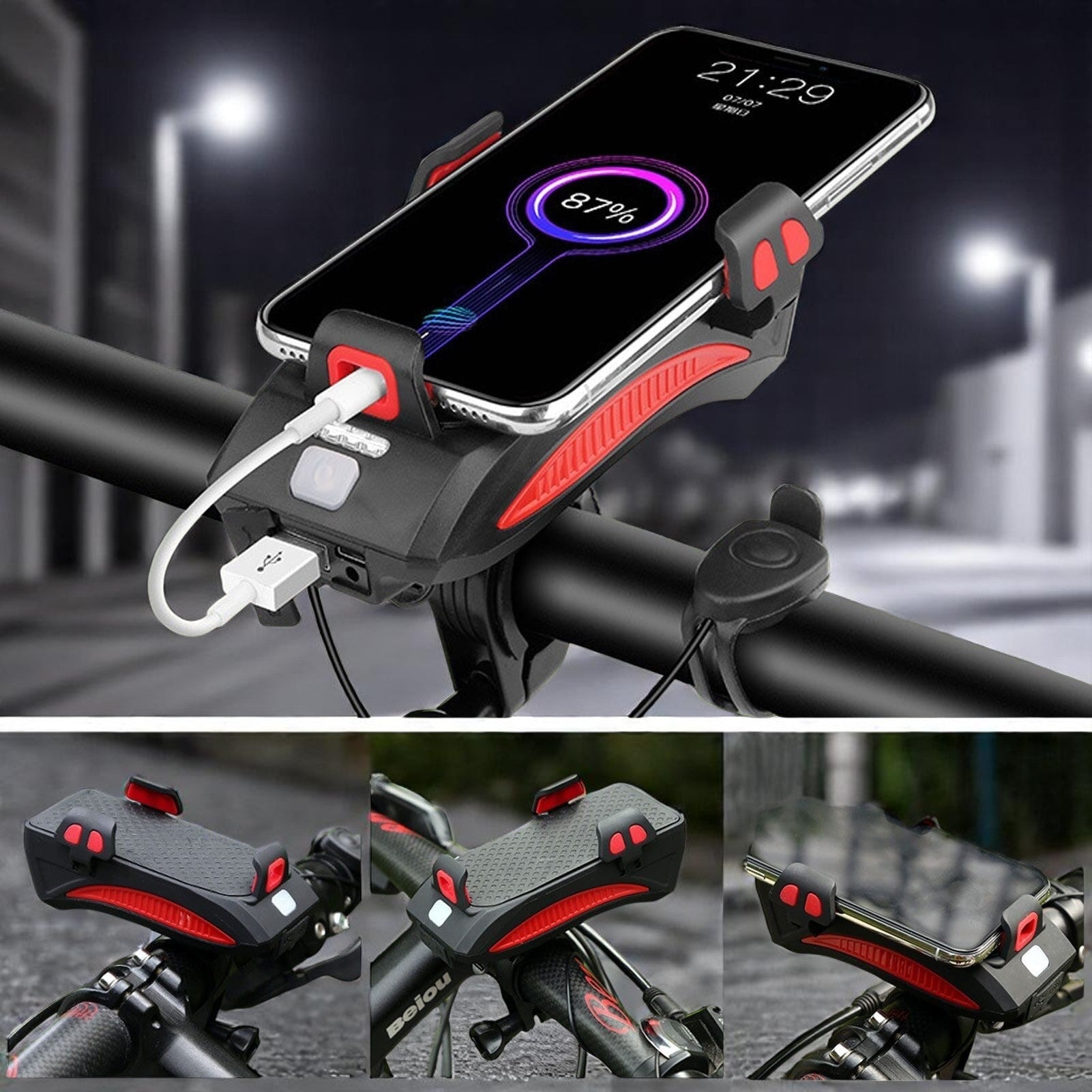 4-in-1 Fahrradlicht mit Powerbank und 1500 Lumen LED
