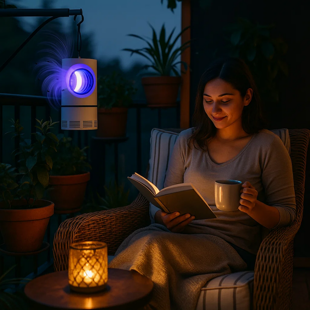 Electric ultraviolet fly trap for indoor and outdoor use