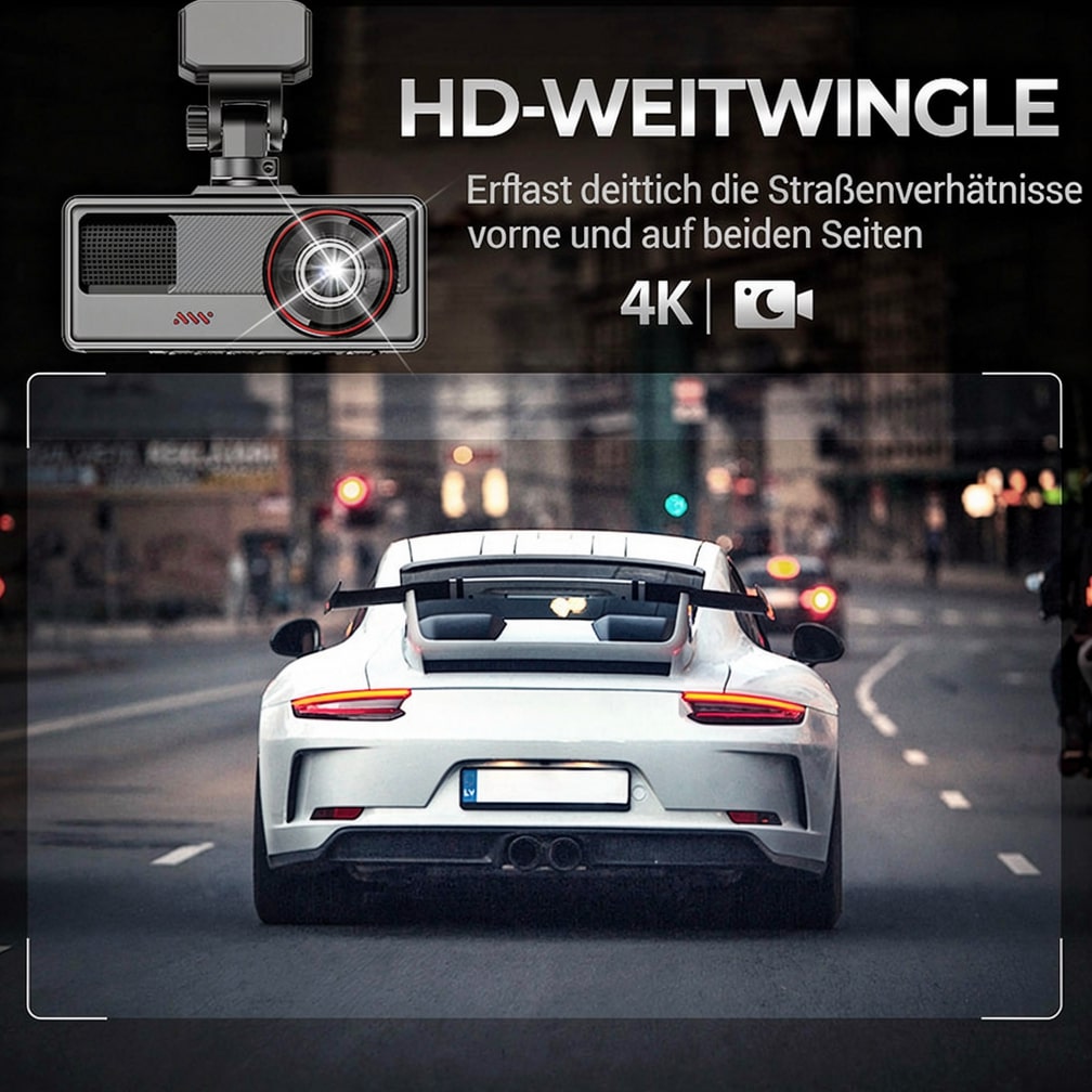 Dashcam for Front and Rear of the Car | Backup Camera for Retrofit | Car Camera | DriveCam