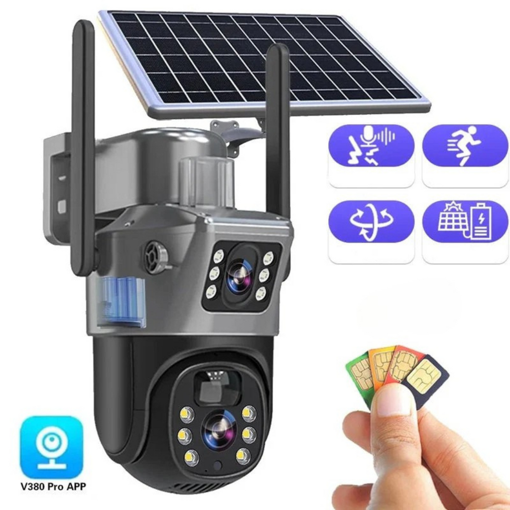 4K Sicherheitskamera mit Solarpanel