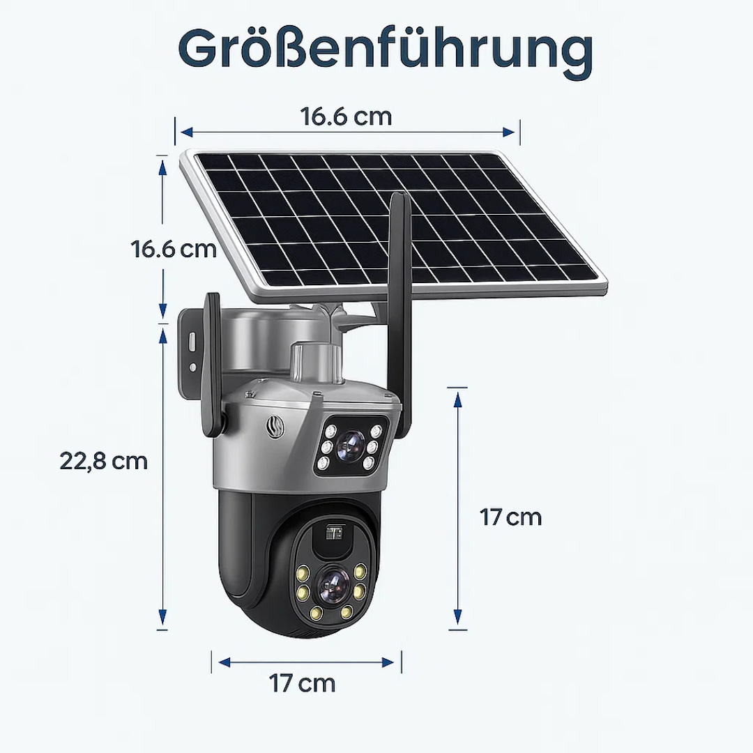 4K Sicherheitskamera mit Solarpanel