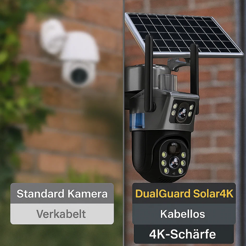 4K Sicherheitskamera mit Solarpanel
