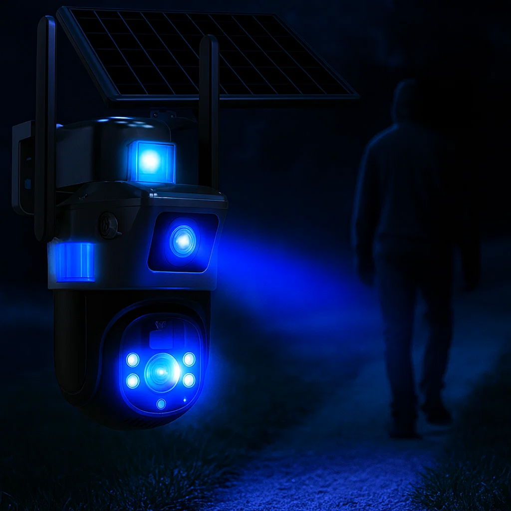 4K Sicherheitskamera mit Solarpanel