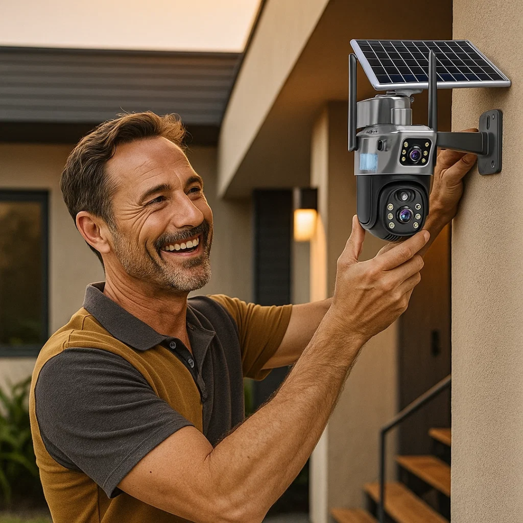4K Sicherheitskamera mit Solarpanel