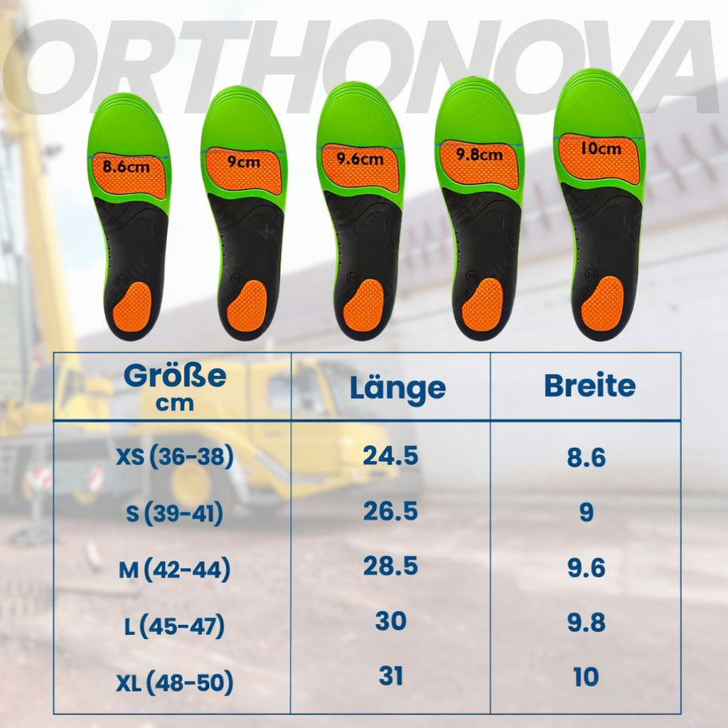 Einlegesohlen für Schuhe | Bequeme Schuh-Einlegesohlen | Orthopädische Einlegesohlen | Orthonova (Set von 2)