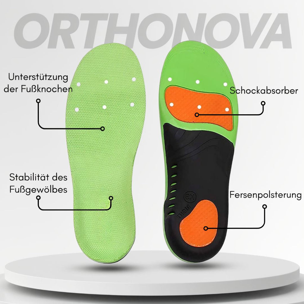Einlegesohlen für Schuhe | Bequeme Schuh-Einlegesohlen | Orthopädische Einlegesohlen | Orthonova (Set von 2)