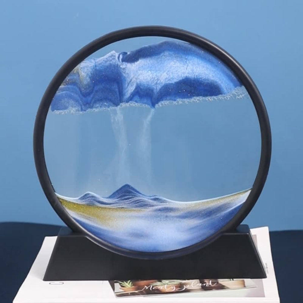 3D Moving Sand Art - Soothing Glass Decoration for Every Room