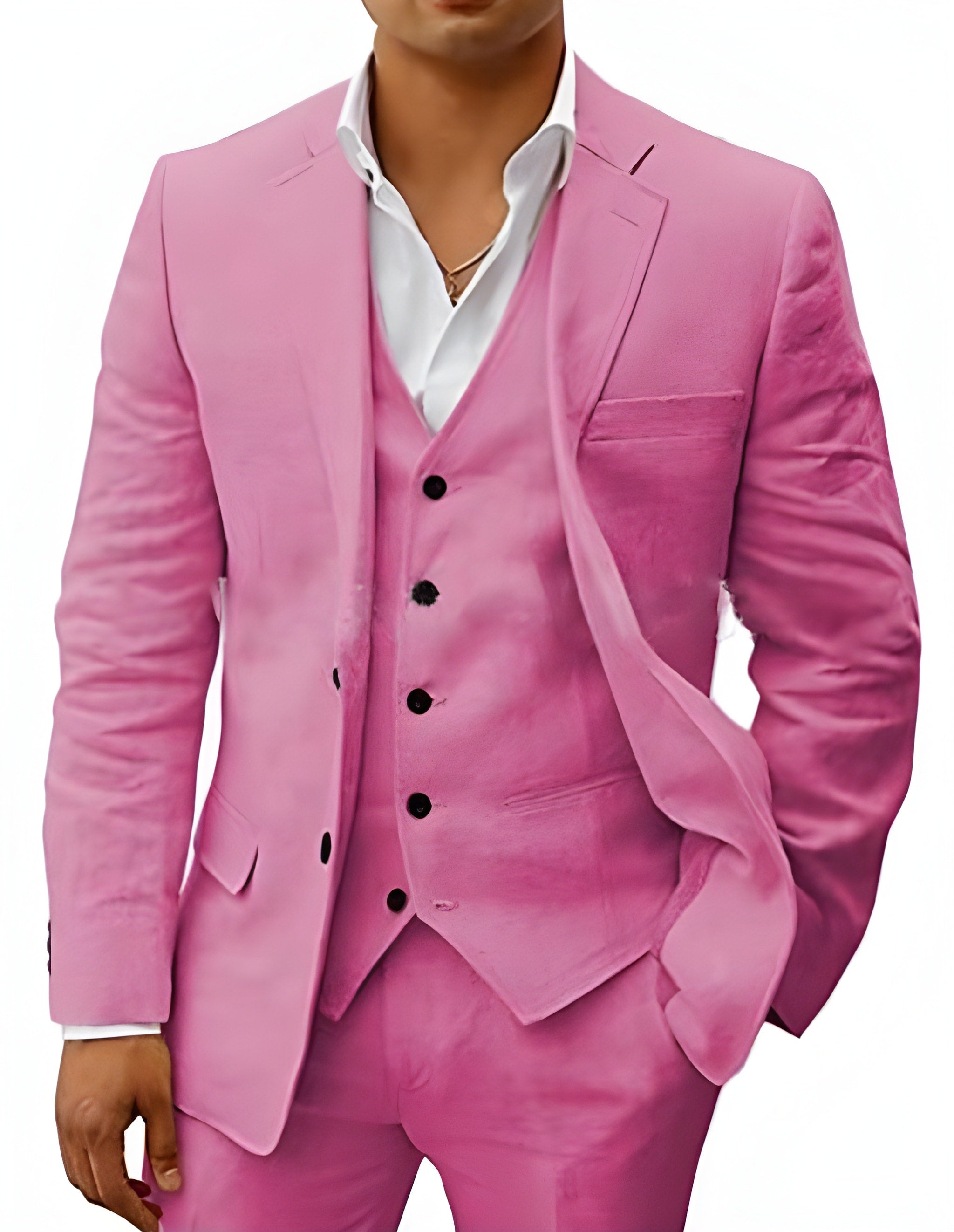 Herren Leinenanzug SummerEase – 3-teiliges atmungsaktives Sommeroutfit mit Weste