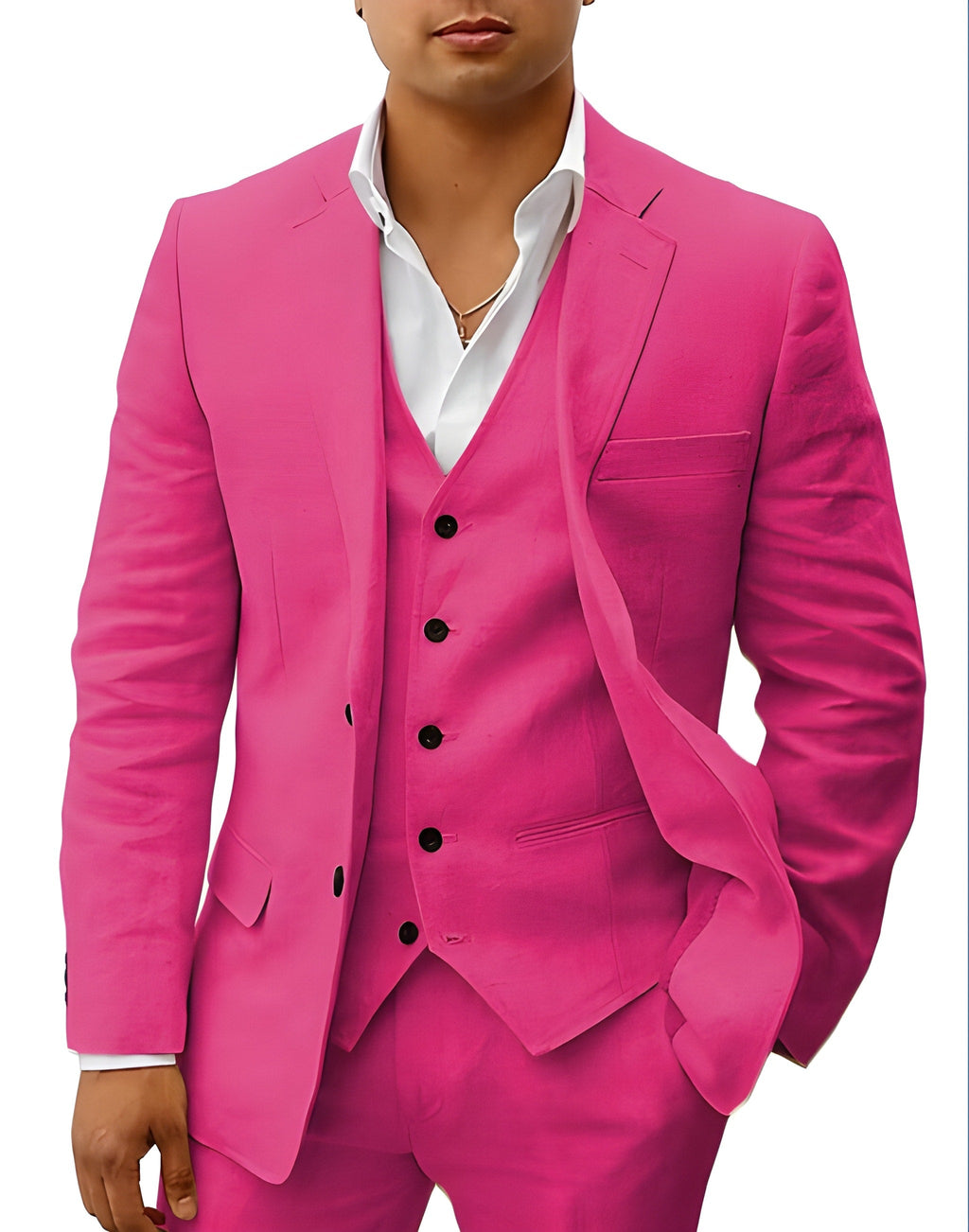 Herren Leinenanzug SummerEase – 3-teiliges atmungsaktives Sommeroutfit mit Weste