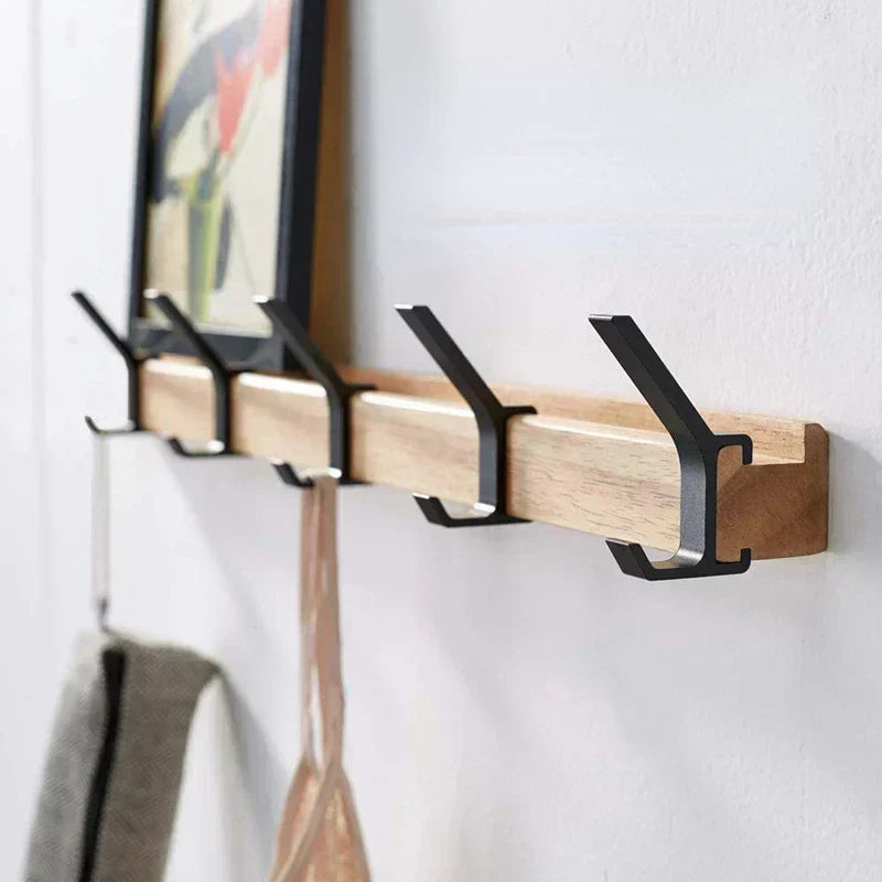 Coat Hooks | Modern Coat Rack | Wooden Wall Coat Rack | NordHaken