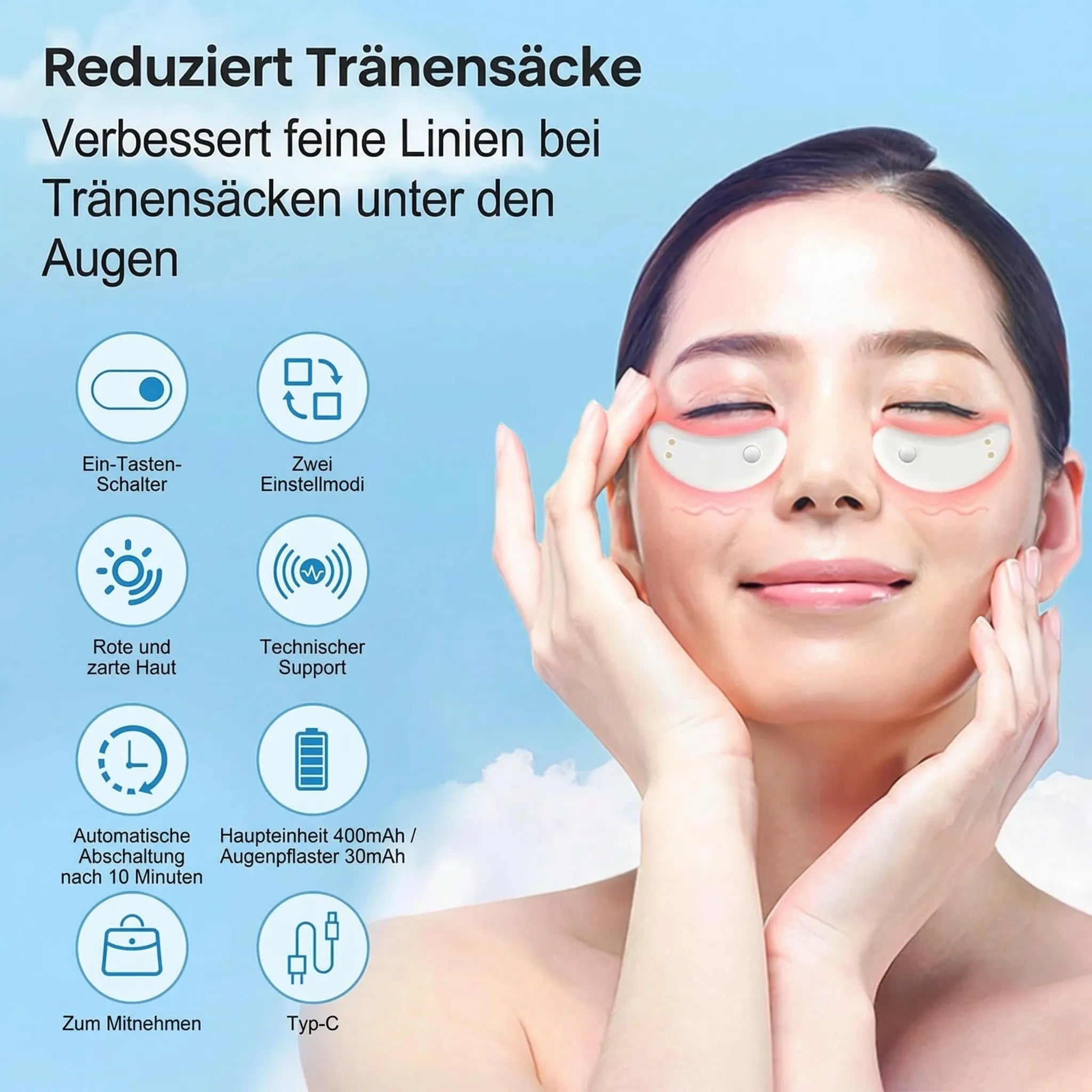 Device for Dark Circles & Puffiness Using Red Light Therapy | Augenia