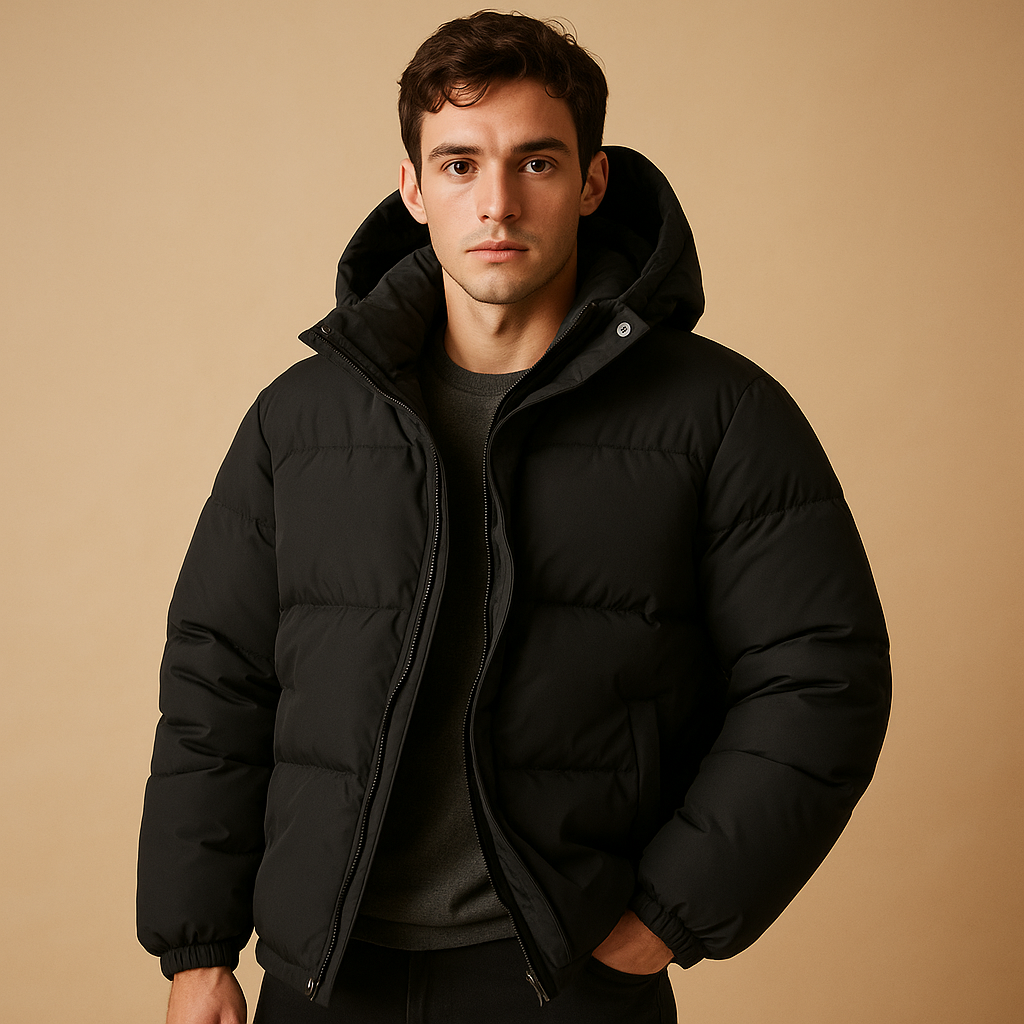 Doudoune à capuche pour homme – Manteau d'hiver matelassé