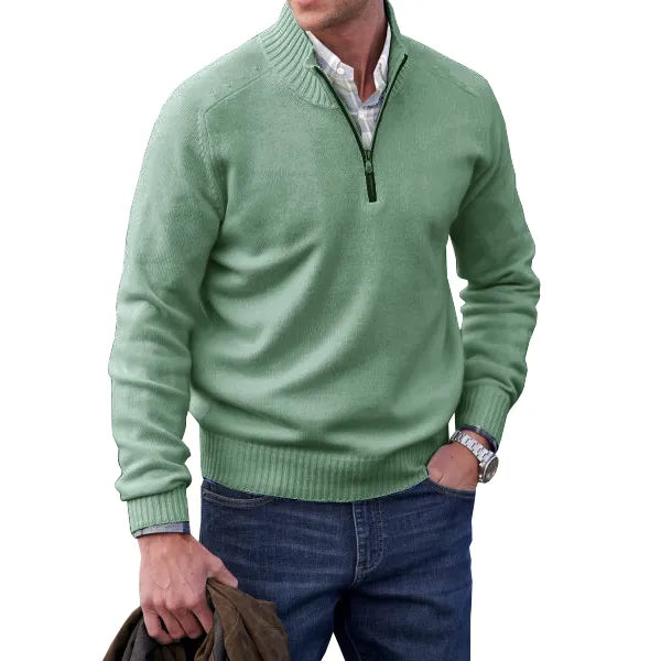 Herren Halb-Zip Strickpullover | Weiches Gefühl und moderner Alltagsstil