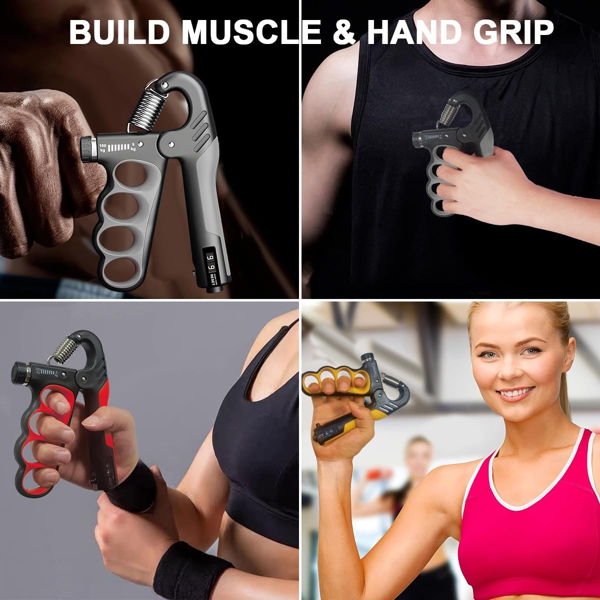 Unterarmtrainer | Handtrainer | Griffkrafttrainer bis zu 100 kg | SteelGrip