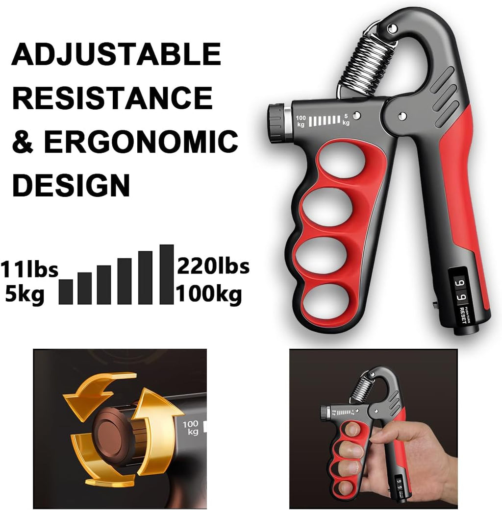 Unterarmtrainer | Handtrainer | Griffkrafttrainer bis zu 100 kg | SteelGrip