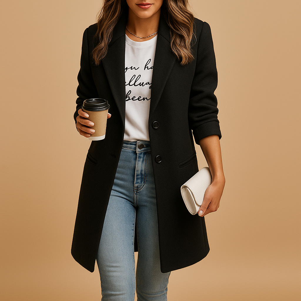 Damen Langmantel aus Wolle – Elegant und Zeitlos