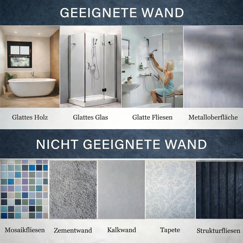 Haltegriff für Dusche, Badewanne oder Toilette mit Saugnapf | Badewannengriff für Senioren ohne Bohren | GripSicher