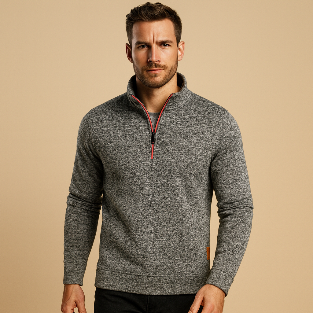 Pull zippé pour homme, à la coupe confortable et au style moderne