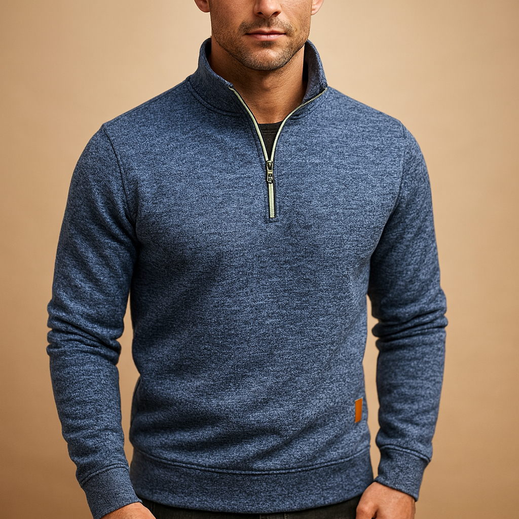 Pull zippé pour homme, à la coupe confortable et au style moderne