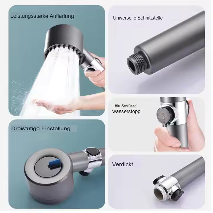 Leistungsstarker Hochdruck-Duschkopf für effizientes Duschen