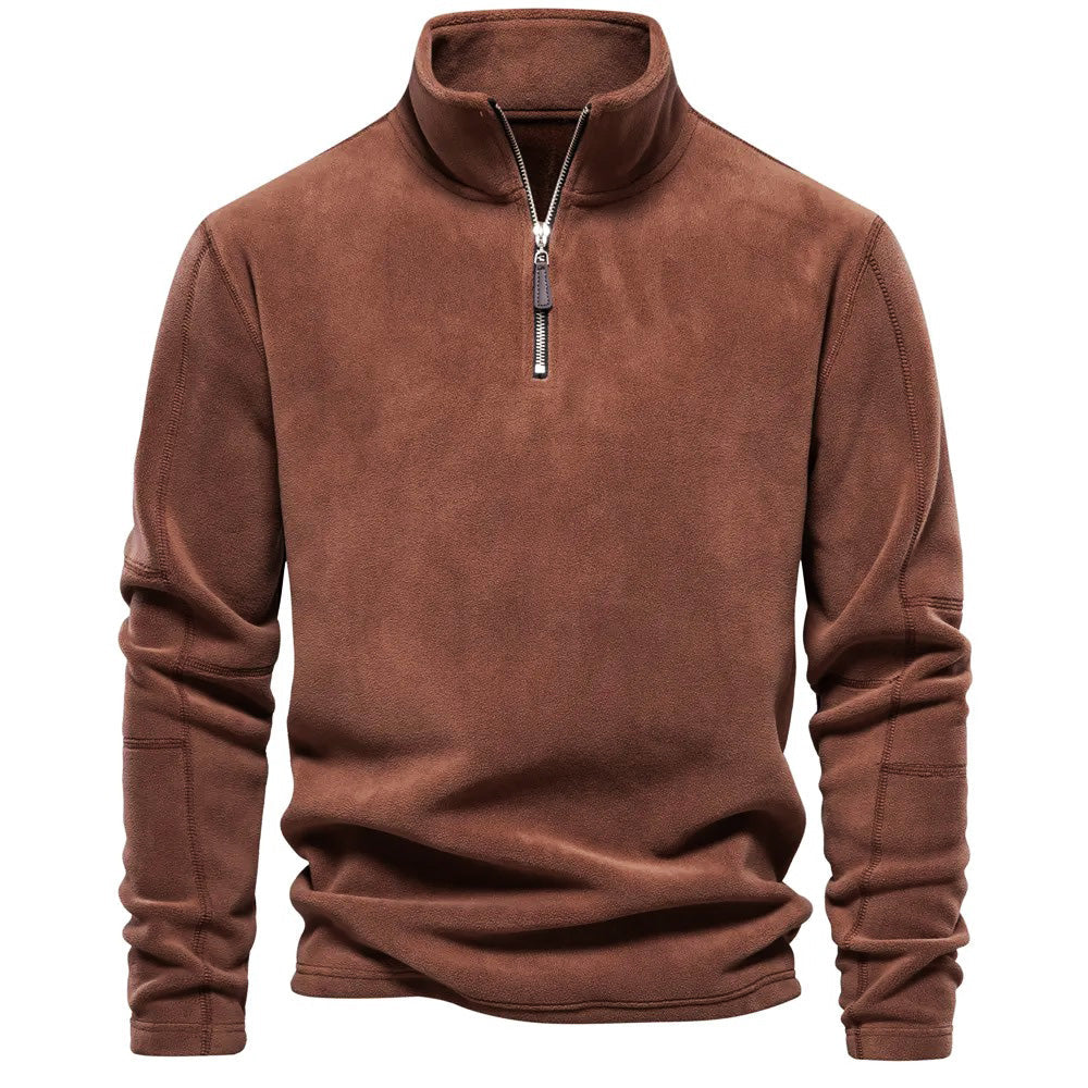 Herren Stehkragen Fleece-Pullover | Warm, Bequem und Modernes Design