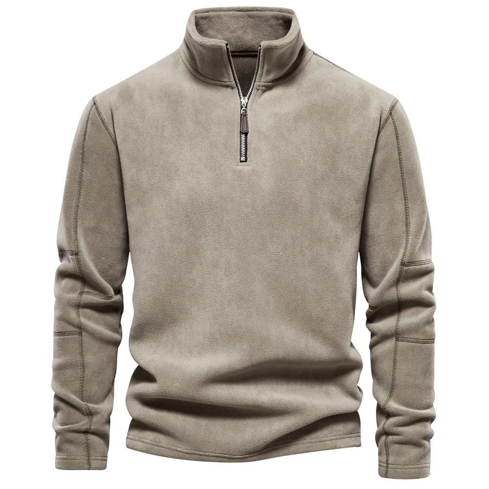 Herren Stehkragen Fleece-Pullover | Warm, Bequem und Modernes Design