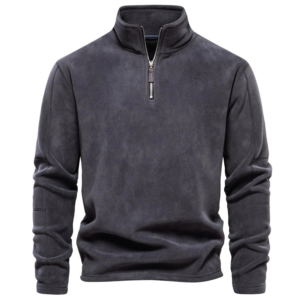 Herren Stehkragen Fleece-Pullover | Warm, Bequem und Modernes Design