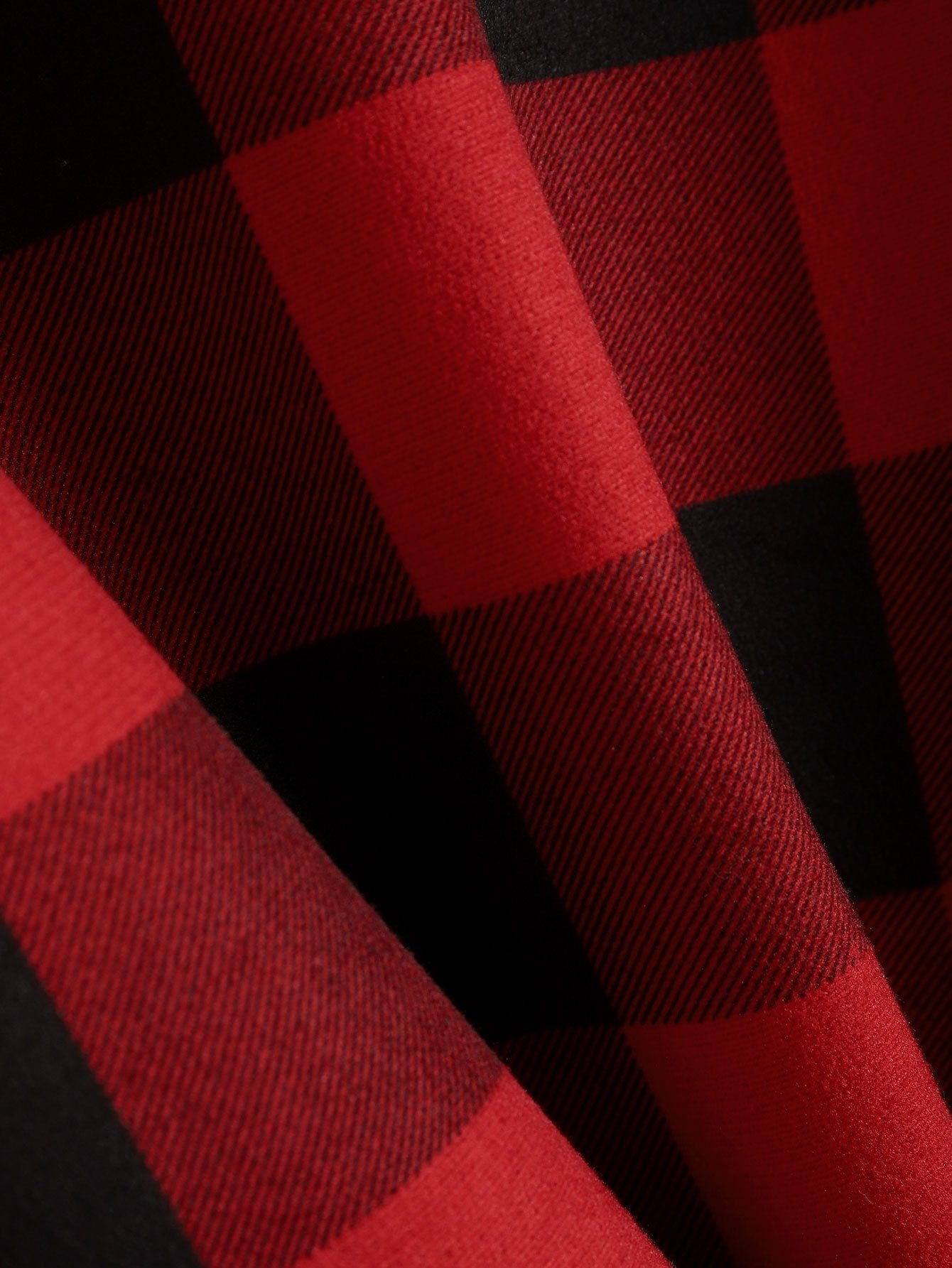 Męska koszula flanelowa z kapturem – koszula w kratę z podszyciem z polaru