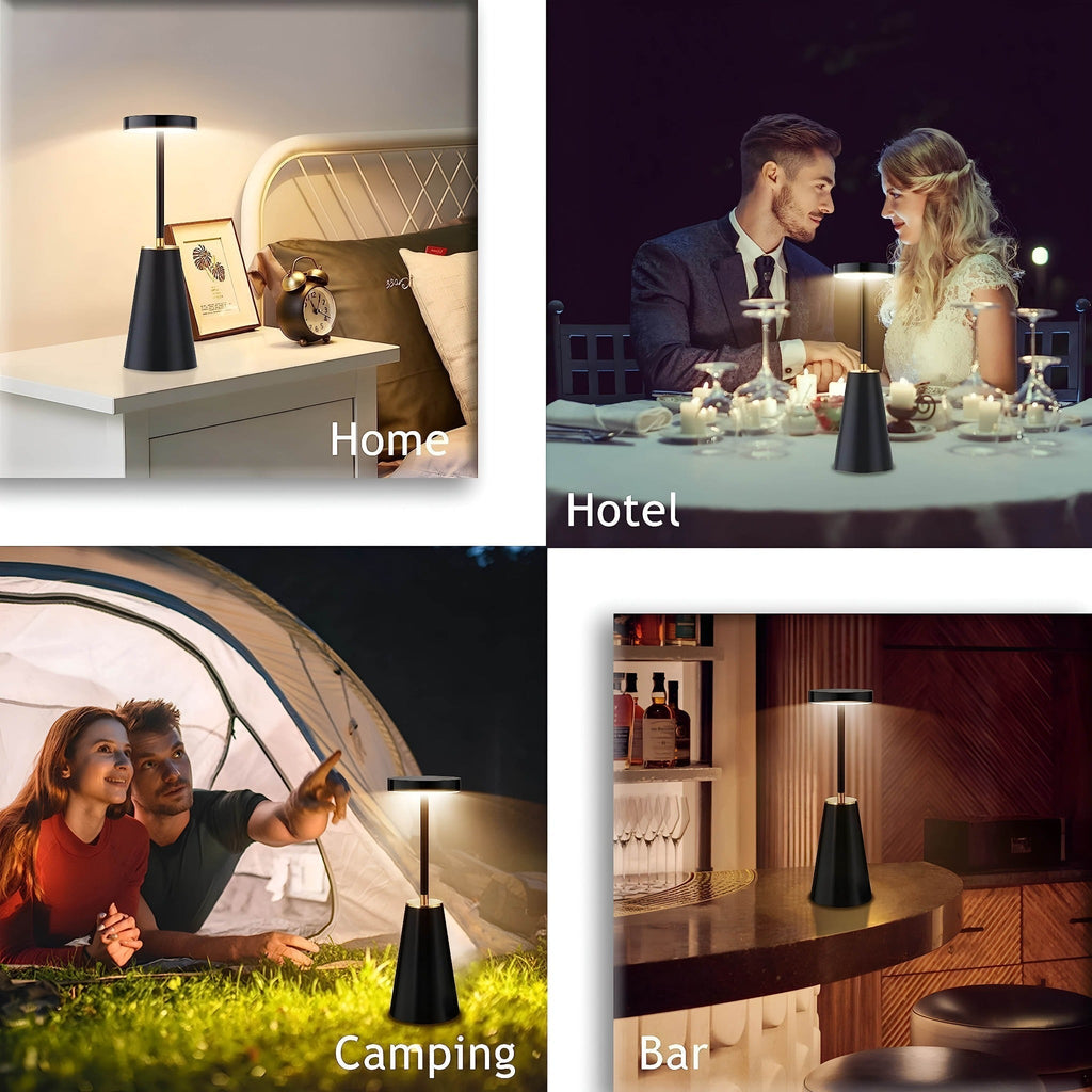 Kabellampe | Nachttischlampe mit Touch | Dimmbare Lampe für moderne Atmosphäre | AuraLume
