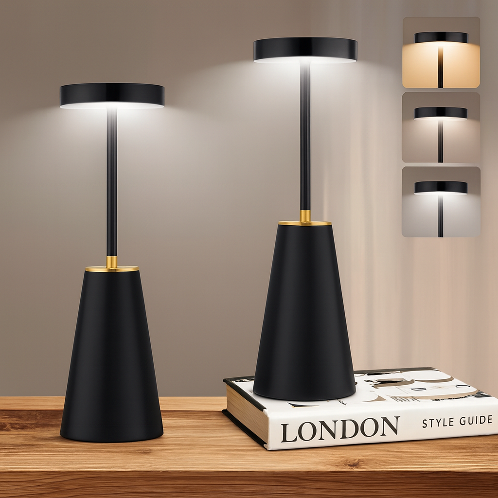 Kabellampe | Nachttischlampe mit Touch | Dimmbare Lampe für moderne Atmosphäre | AuraLume